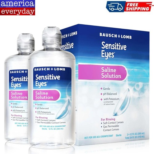 Bausch & Lomb Sensitive Eyes Contact Lens Solution, 12 Fl Oz (Twin Pack)
