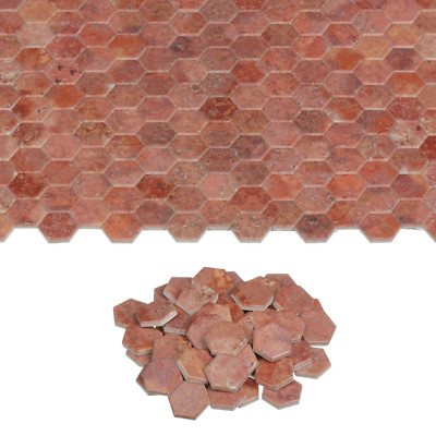 Dollhouse flooring Miniature hexagonal tiles 1:12 scale floor Mini clay tile