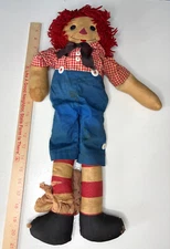 Vintage Raggedy Ann Doll 19” Need Repair on Foot 19"