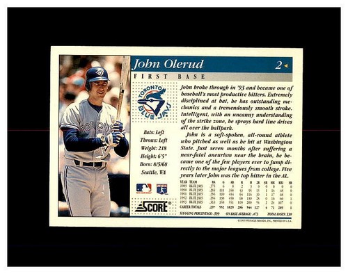 JOHN OLERUD YOU PICK EVERY CARD ROOKIES, INSERTS HIGH GRADE CARDS HUNDREDS!!! - Picture 186 of 260
