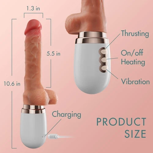 HandsFree-Heating-Thrusting-Dildo-Vibrator-Massager-Sex-Machine-Use-Lubricant-US - Picture 12 of 12