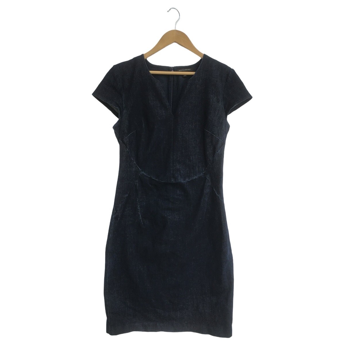 banana republic denim shift dress Banana Republic Women's Denim Shift Midi Dress Ecru Size L