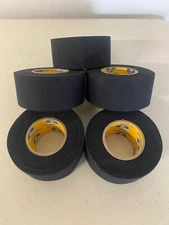 Black Hockey Tape - Howies Black Cloth Hockey Tape - 5 Rolls -1.5"x15 yards