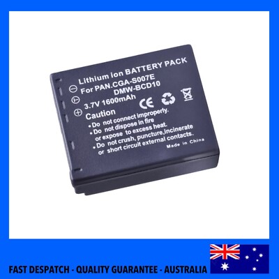 Rechargeable Battery 1000mAh For Panasonic CGA-S007E, CGA-S007A/B, Lumix DMC-TZ3, Lumix DMC-TZ3K, DMC-TZ4