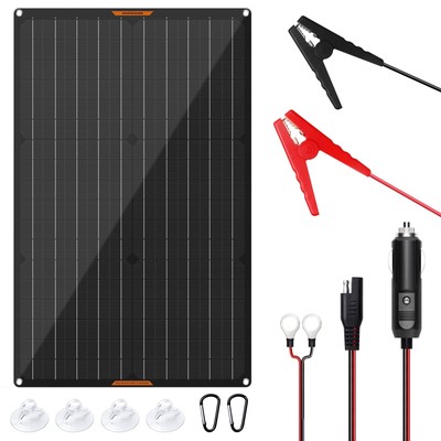 MHPOWOS 10W 30W Solar Battery Charger 12V Solar Panel Battery Trickle Charger