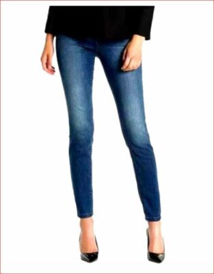 Tahari Damen Jeans Klassisch Skinny Viskose Denim TC19-R1475 Tahoe Blau Sz 8