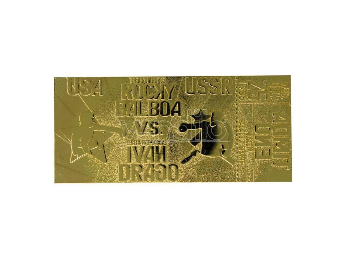 Rocky 4 Replica Biglietto Rocky Balboa vs Ivan Drago (Placcato in Oro) Fanattik
