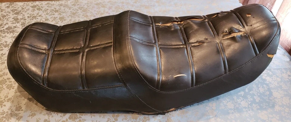 Sillín de asiento de motocicleta vintage OEM Honda CB1000 cuero negro CB 1000 Foto 2 de 4