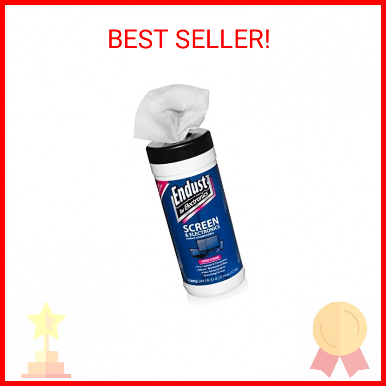 Endust for Electronics; Screen & Surface Cleaning Wipes, Great LCD and Plasma Wi