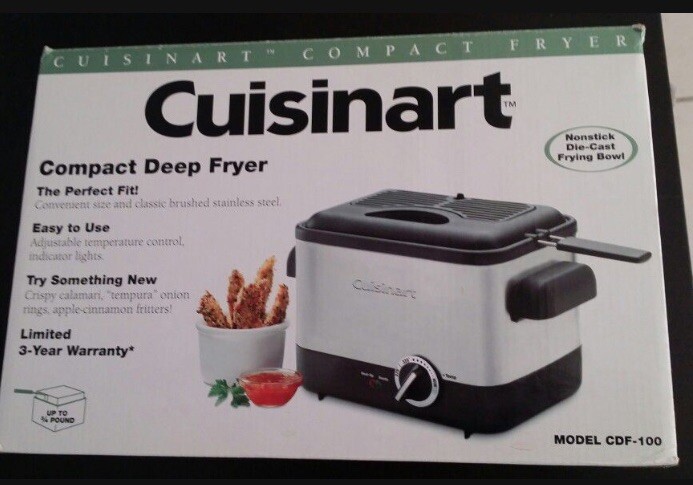 Cuisinart CDF-100 New Non - Stick Deep Fryer, Brushed Stainless Steel