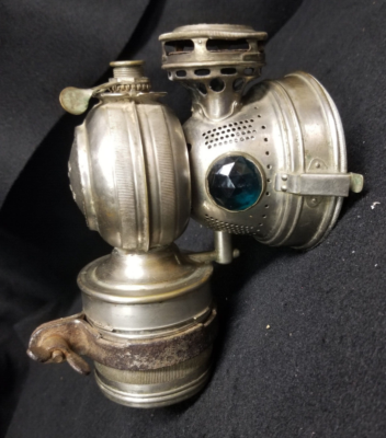Antique 1900's Twentieth Century Mfg Co Carbide Bicycle Lamp Red