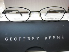 GEOFFREY BEENE EYEGLASS FRAMES Style TAILORED BLACK 52-17-135 W/ Case