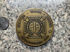 INDIANA FIREFIGHTERS ASSOCIATION BRONZE MEDAL MEDALLION