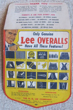 1949 Lee Overalls Original Clothing Feature Tag