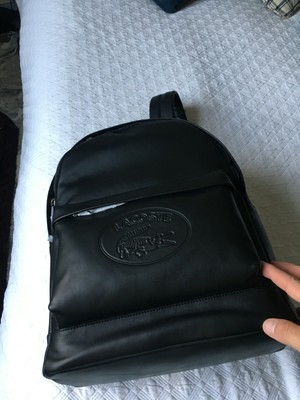 LACOSTE Zaino Uomo - NUOVO, in pelle con scritta goffrata | eBay