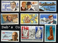 US Scott # C113 C114 C115 C116 C117 C118 C119 C120 &C121 AIRMAILS Set of 9 MNH