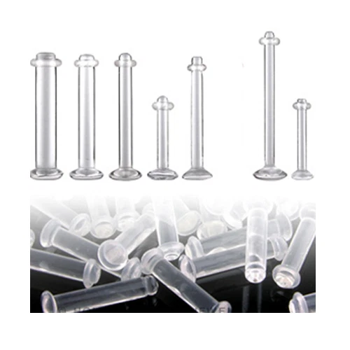 Vxiwscy 24Stk Lippenpiercing Set, Kunststoff Labret Produktbild-Vorschau 2