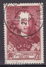 TIMBRE 1937 FRANCE CORNEILLE N° 335-OBL. TB-VOIR SCAN-