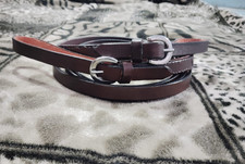 Leather Western Saddle Horse Leather Bridle Split Reins 60" Long BrownTan Color
