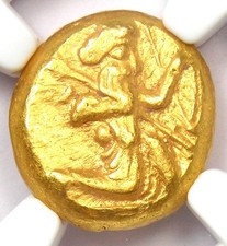 Persia Achaemenid Gold Hero AV Daric Coin Bible 400 BC - NGC XF (EF) 5/5 Strike
