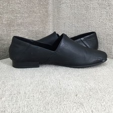 b.o.c Shoes Womens Size 8 Medium Black Leather Slip On Comfort Loafers Flats