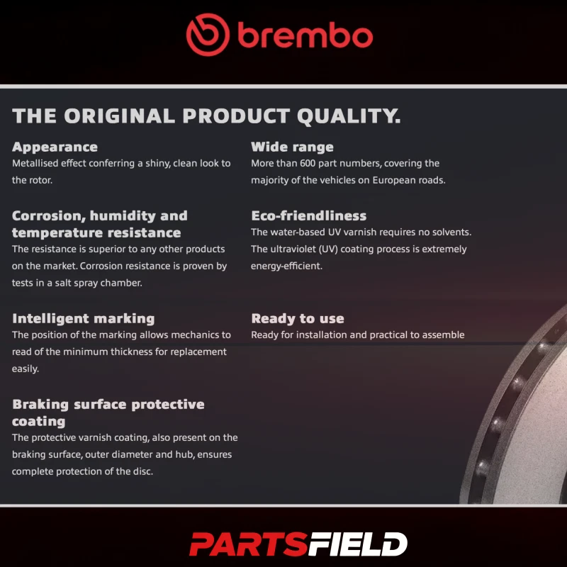 1 Pair Front Brembo Disc Rotors+KDH Brake Pads for FPV Falcon FG 2010-2014 322mm - image 3 of 4