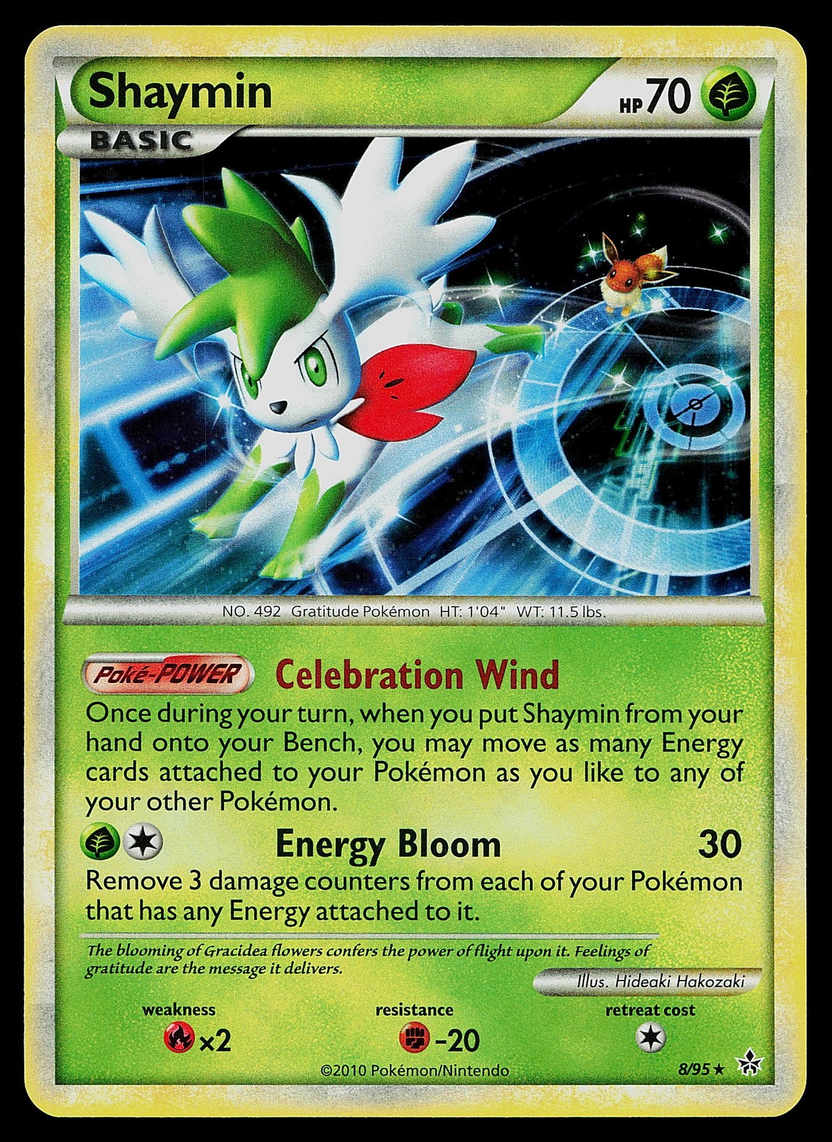 Pokemon Card - Shaymin Unleashed 8/95 Holo Rare