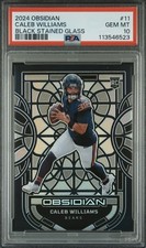 Caleb Williams Panini Obsidian Black Stained Glass Case Hit Rookie Card PSA 10 