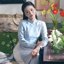 Traditional Aodai for women Vietnamese Long Dress with pants