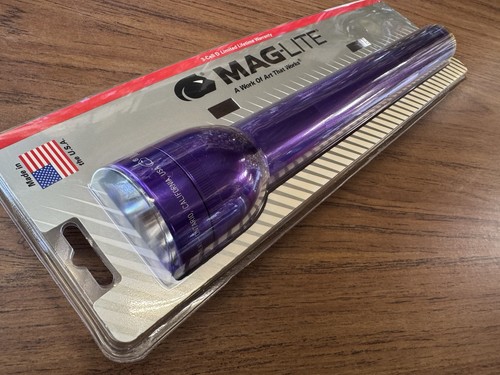  Maglite S3D986 3-Cell D Incandescent Flashlight purple anodized aluminum alloy  - Picture 1 of 11