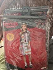 Stranger Things Eleven Costume Adult Medium New Halloween Cosplay Dress Horror