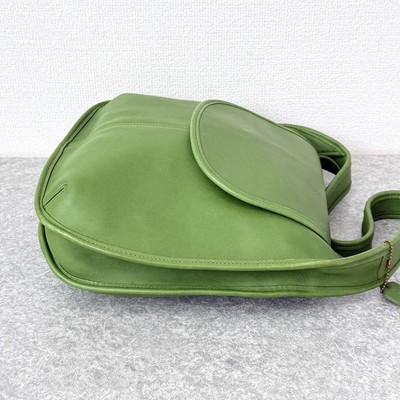 Old Coach Ergo Flap Shopper Shoulder bag Leather Leaf Green