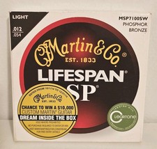 Martin Co. Lifespan SP MSP7100 Light Phosphor Bronze Acoustic Guitar Strings