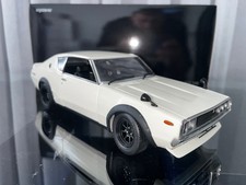 1 18 KYOSHO MODEL Kenmeri Nissan Skyline 2000 GT-R (KPGC110) White #08255W