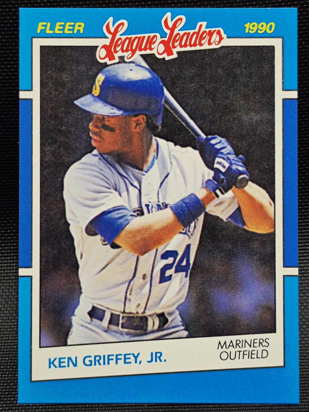Ken Griffey Jr. #14 Baseball Cards 1990 Fleer League Leaders trading card — raw and PSA graded price guide