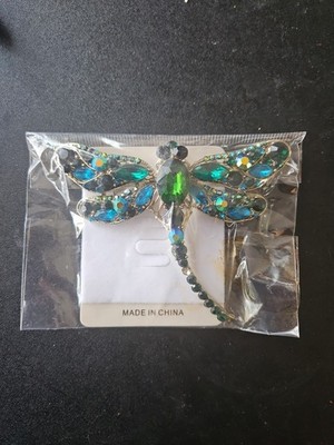 New Colorful Rhinestoned Dragonfly Brooch Pin Jewelr-ff3313