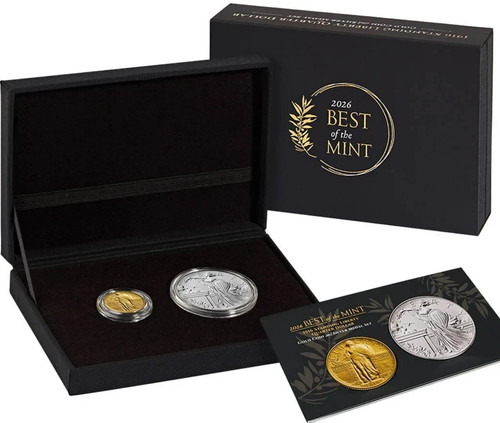 2026 Best of Mint 1916 Standing Liberty Gold Coin Silver Medal Set