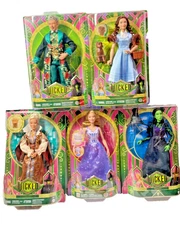 Wicked For Good Set Of 5 Glinda Elphaba Wizard Morrible Dorothy Christmas Gift
