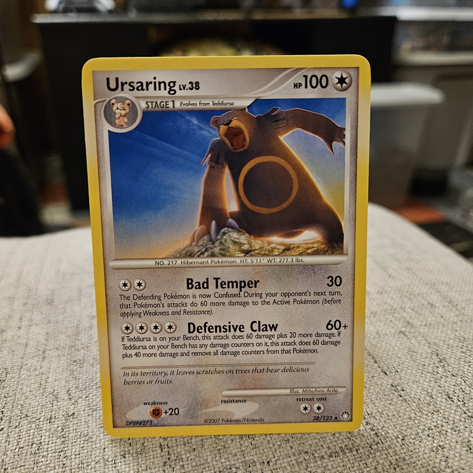 Ursaring Pokemon TCG Mysterious Treasures Rare Card #38/123