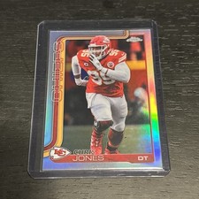 2025 Topps Chrome Football Chris Jones Refractor #153 Kansas City Chiefs