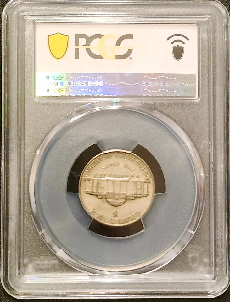 1945-S Jefferson Nickel PCGS XF40 – Wartime Silver Alloy – Certified S. F. Mint - Image 2 of 2