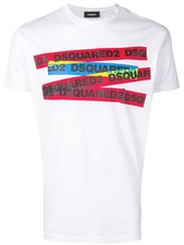 DSQUARED2 TSHIRT NASTRO LOGO BIANCO TAGLIA M "NUOVA CON ETICHETTA"