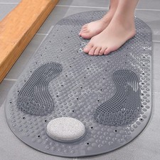Shower Mat Foot Scrubber, Non-slip Bath Mat for Tub with Suction Cups, Shower
