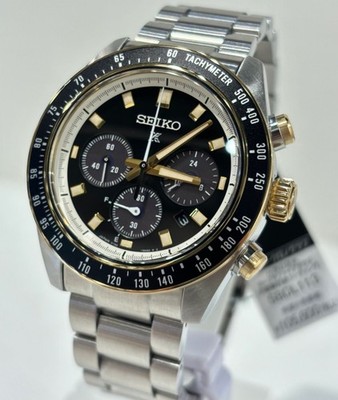 Seiko Prospex Speedtimer Solar Chronograph SBDL113 Black Gold Dial Gebraucht