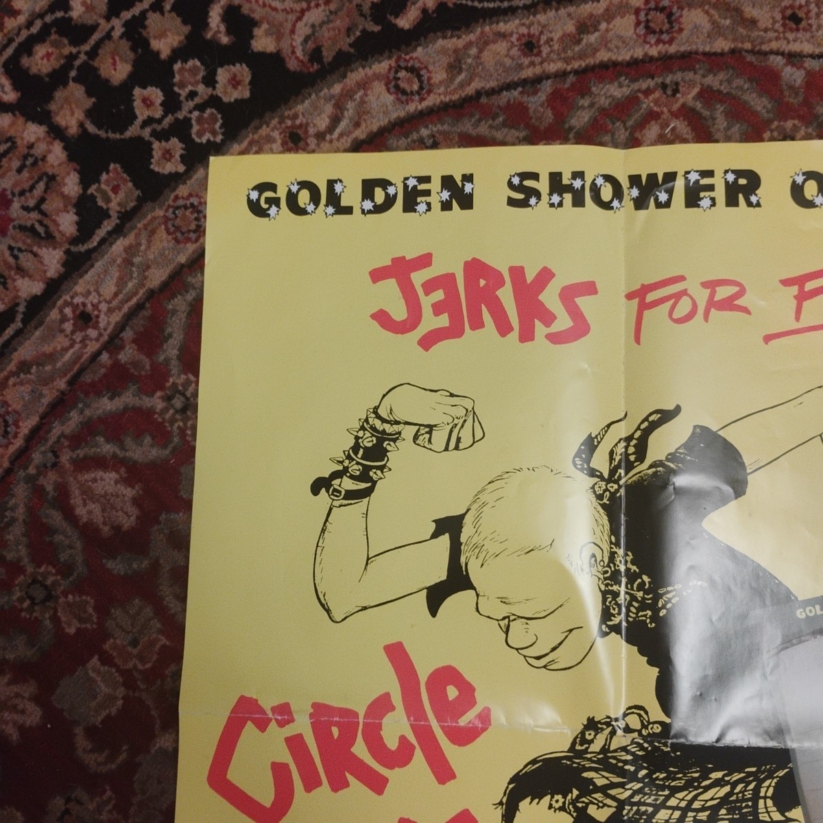 Original Punk Rock Poster - Circle Jerks Golden Shower of Hits