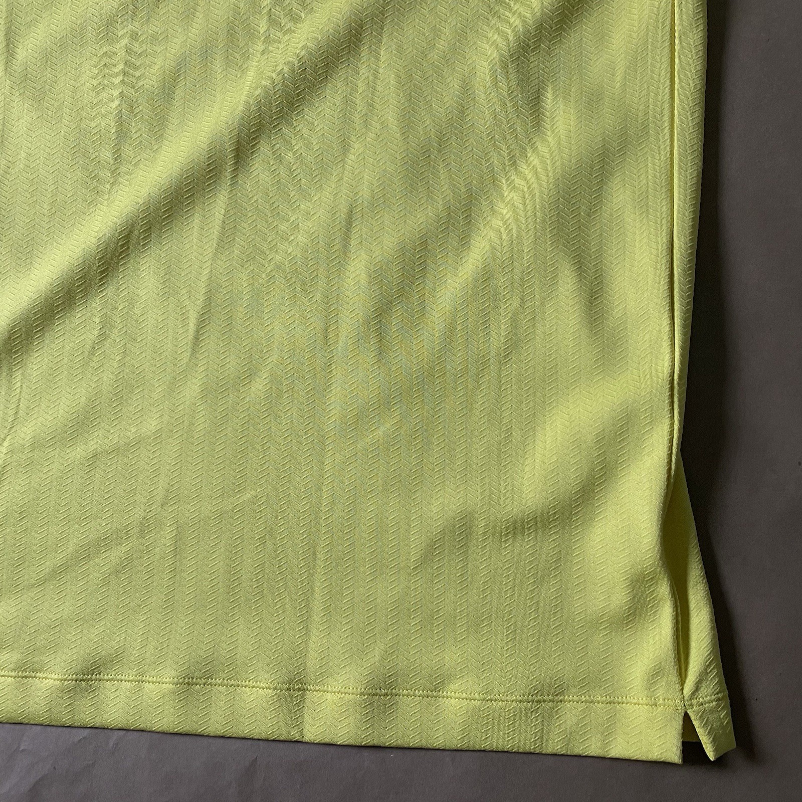 Nike XL X-Large Golf Fit Dry Stretch Polo CL Yellow Textured Patterned West Bend thumbnail 19