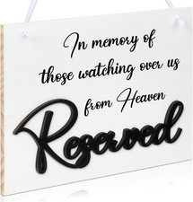 Reserved Signs for Wedding Wood in Loving Memory Wedding Sign in Memory of Paren