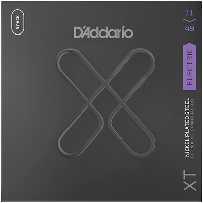 D'Addario XT Electric Nickel-Plated Strings 11-49, Medium 3-Pack
