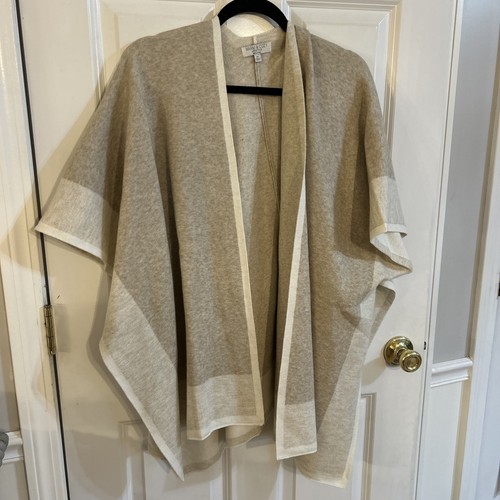 Warm & Cozy Lifestyle Poof Damen Medium Poncho Pullover Azteken Stil Beige Cape - Bild 1 von 5
