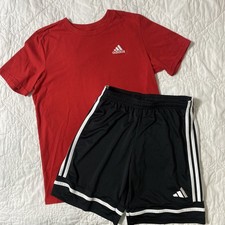 Boys Youth adidas Shorts T-Shirt Set Outfit, Large 14-16